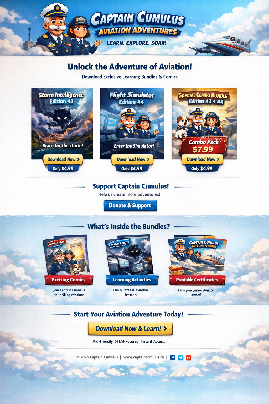 Captain Cumulus store mockup